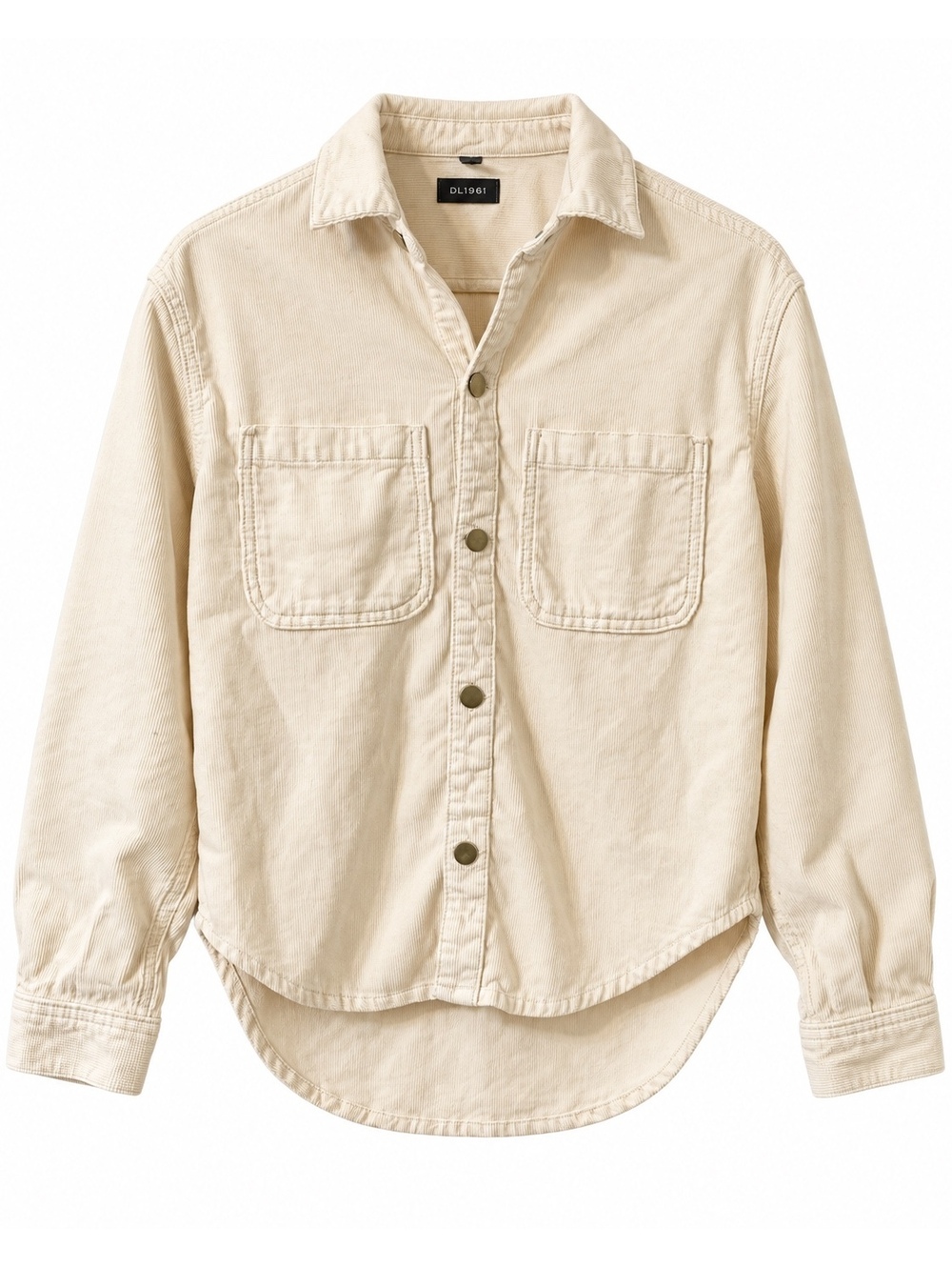 DL1961 Beige 100% Cotton Button-Up Shirt Size S